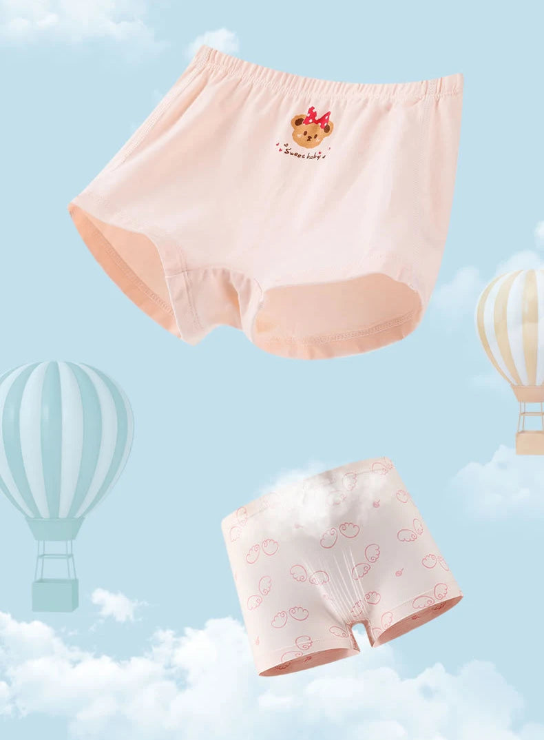 4 Piece/Lot Panties Cotton Soft Cute Cartoon Short