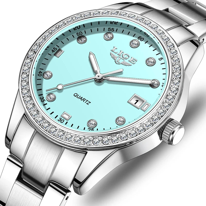 Luxury Luminous Stainless Steel Clock Waterproof Watch