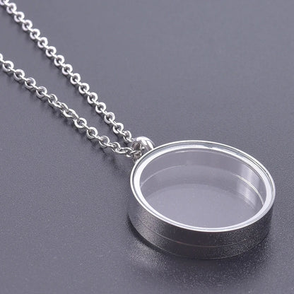Twist Locket Pendant Photo Floating Charm Necklace