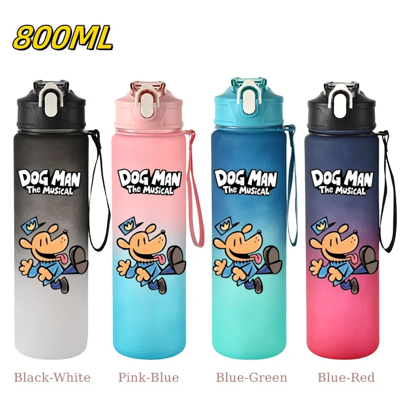 800ML Anime Dog Man Sports Water Boys Girls Bottle