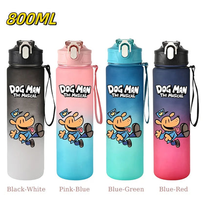 800ML Anime Dog Man Sports Water Boys Girls Bottle