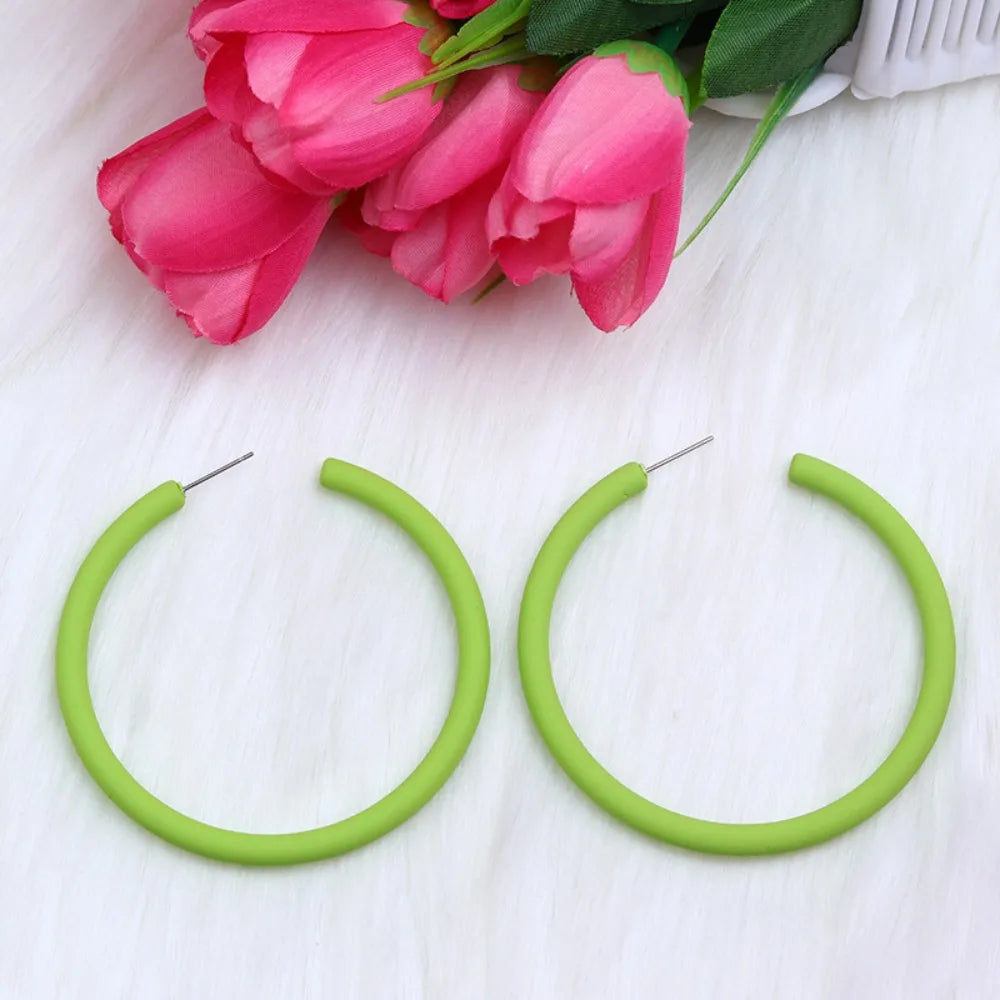 Funny Acrylic Circular Earrings