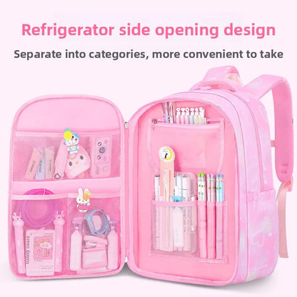 Refrigerator Door Multiple Pockets Light Burden Reduction Elementary School Bag