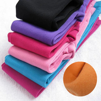 Autumn Winter Baby Girls Fleece Warm 10 Colors 1-10 Year Leggings