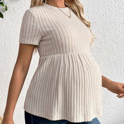 Pregnant Short Sleeve Monochrome T-shirt