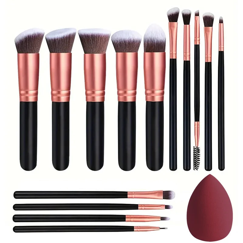 14PCS Makeup Brushes Soft Fluffy Foundation Blush Set