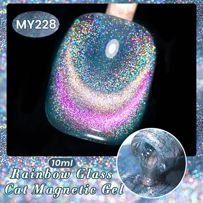 Sparkling Glass Bead Cat Magnetic Gel Nail Polish