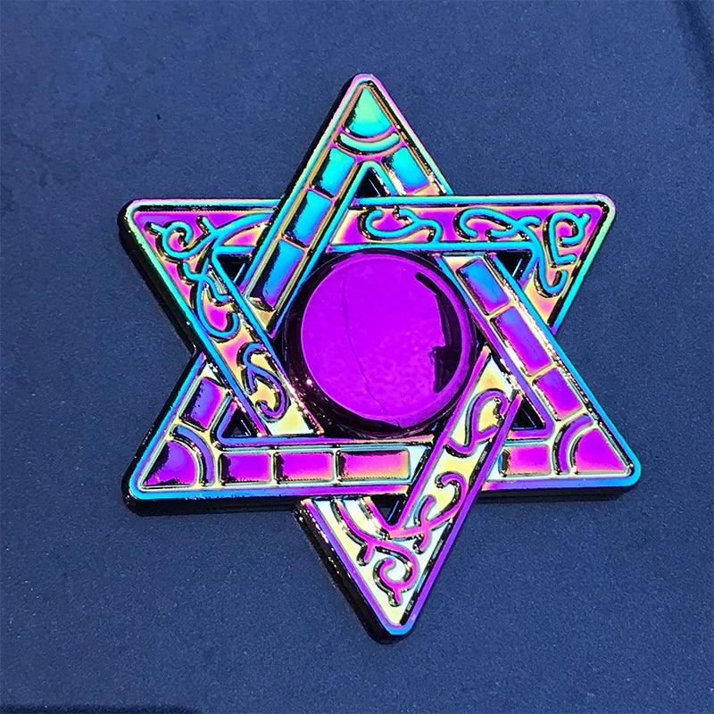 Rainbow Metal Spinner Finger Spinners Stress Anxiety Relief