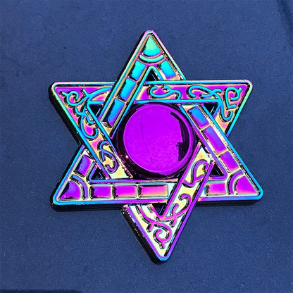Rainbow Metal Spinner Finger Spinners Stress Anxiety Relief