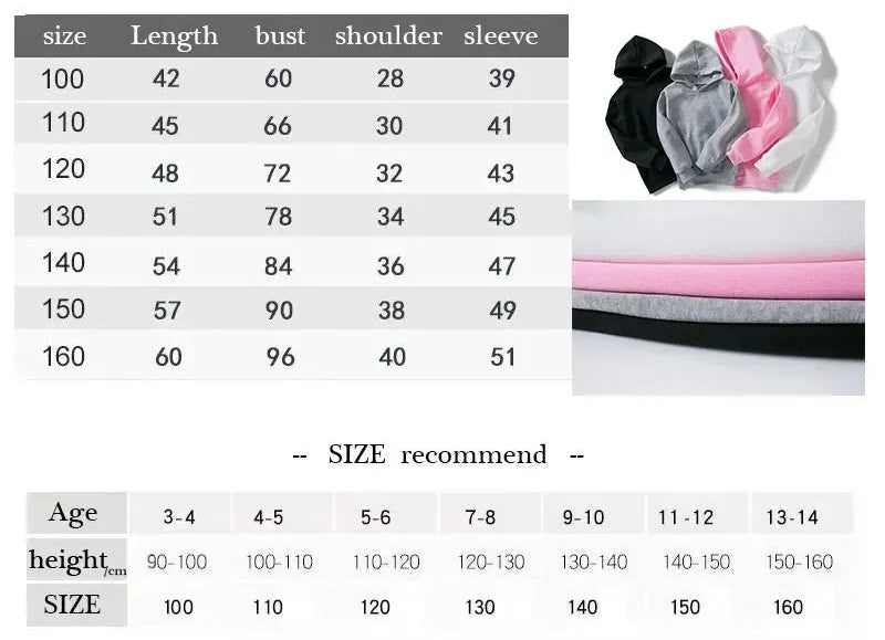 Zipper Style Hoodie 3-12Yrs Casual Sports Sweatshirt