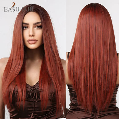 Long Straight Bangs Synthetic Hair Wig