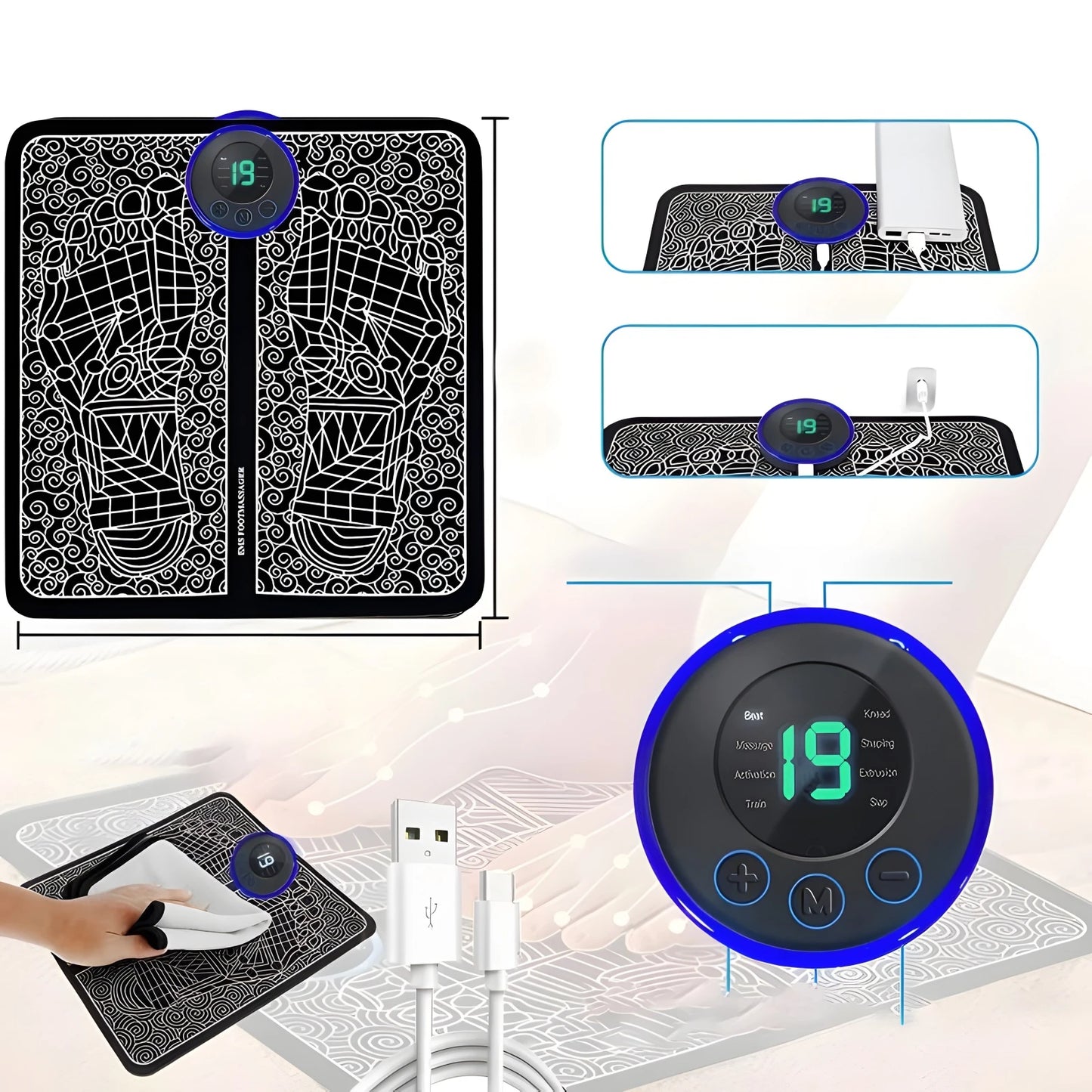 8 Modes 19 Level Electric Foot Massager