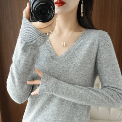 Cashmere V-neck Pullover