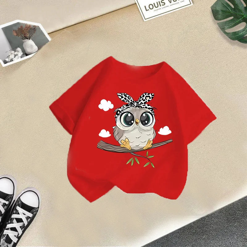 Foreign Animal Print Half Sleeve T-shirt