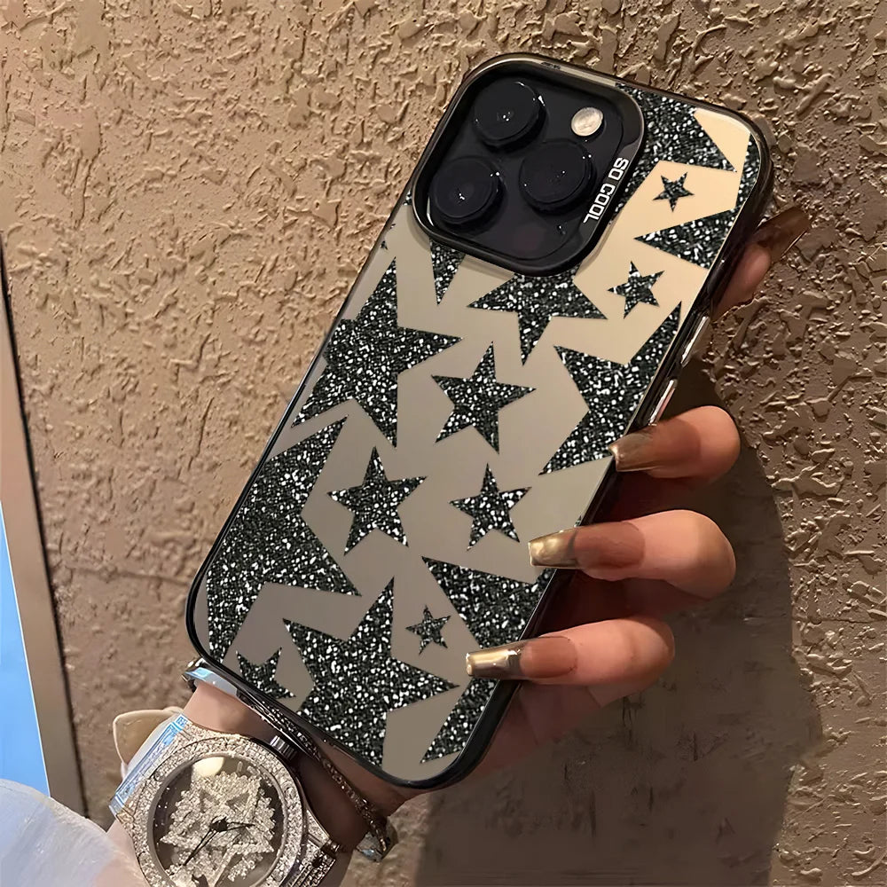 INS Star Phone Case For iPhone Pro Max Matte IMD Cover