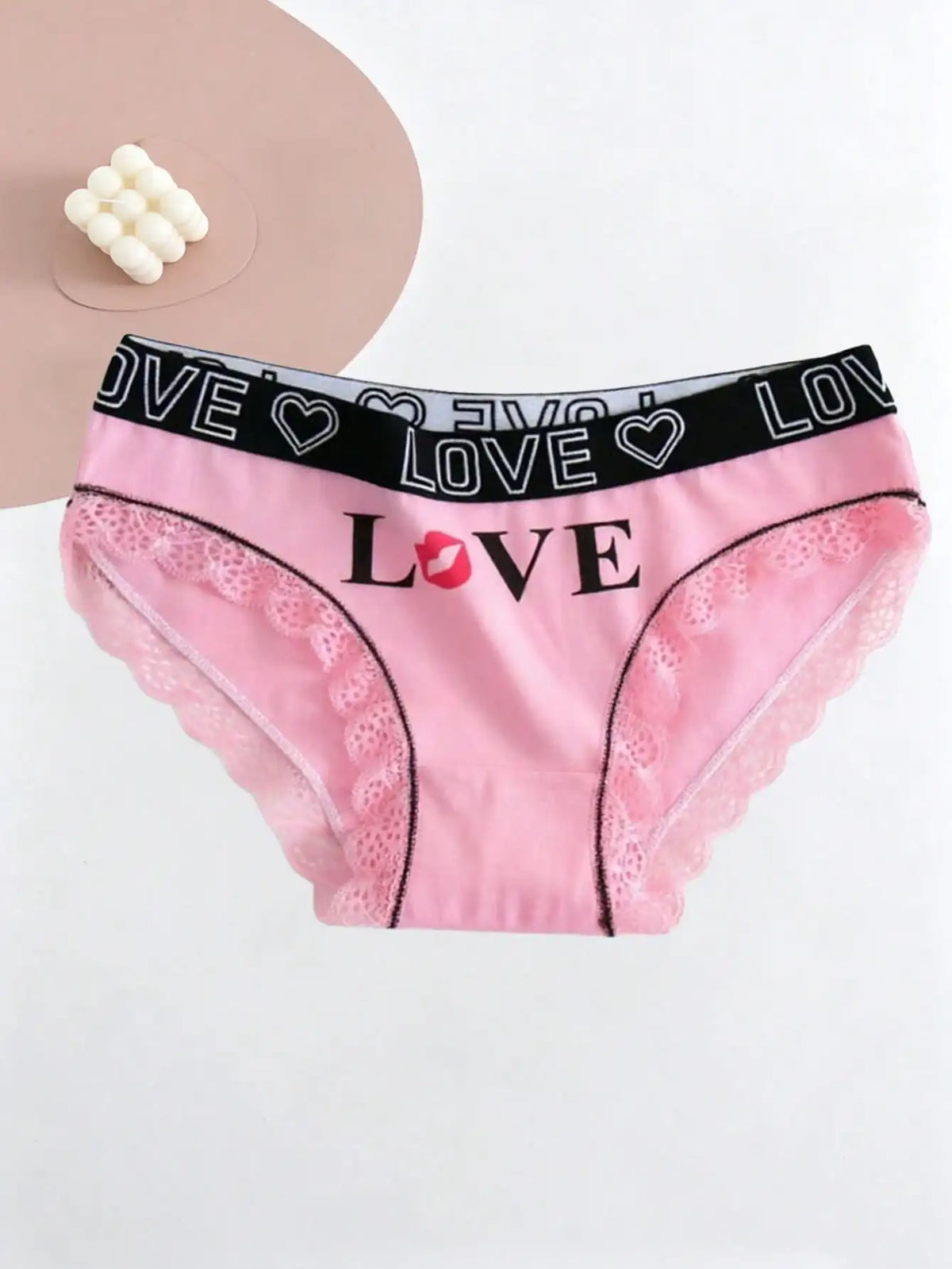 7pcs underwear with multi-color LOVE printed underwear soft cotton underwear