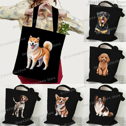 Animal Dog Series Canvas Tote Bag