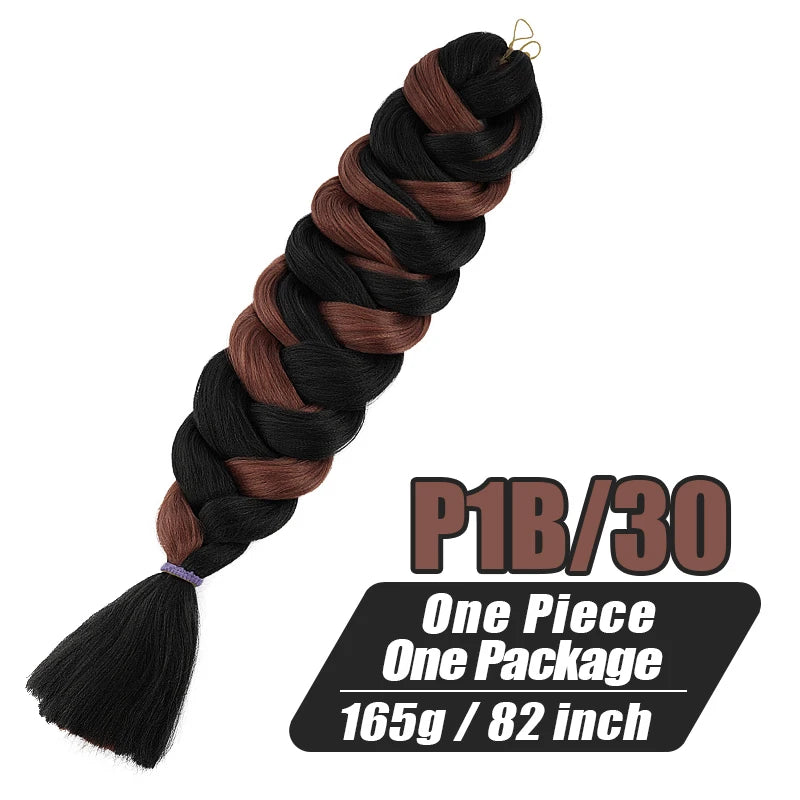 82 Inch Long Jumbo Braiding Hair Synthetic Braids Crochet Hair Extensions 165g