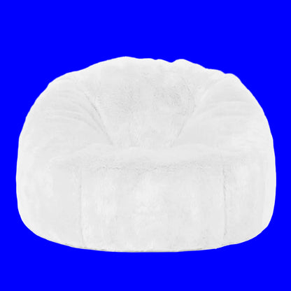 Adults  Children Fluffy Faux Fur Bean Bag Pouf Cover without Filler Beanbag