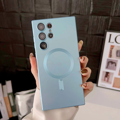 Luxury Magnetic Wireless Charging Case For Samsung Galaxy Soft Phone Cover