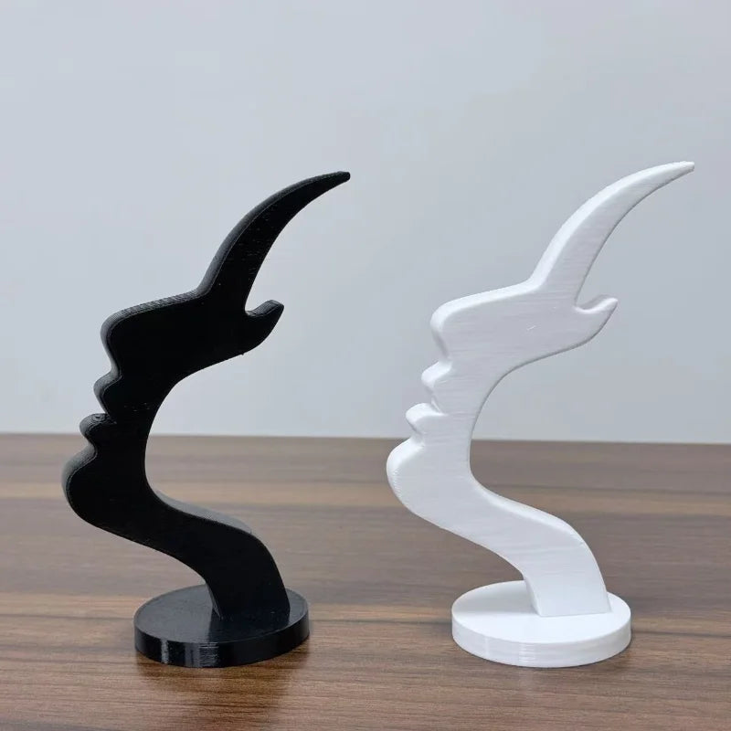 Minimalist Human Profile Eyeglass Holder 3D Printed