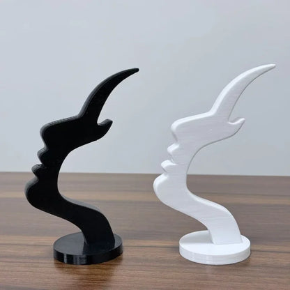 Minimalist Human Profile Eyeglass Holder 3D Printed