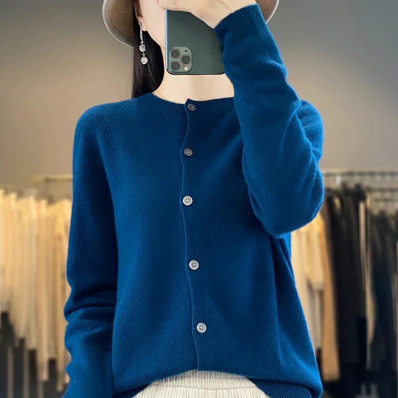 100% Merino Wool O-Neck Sweater