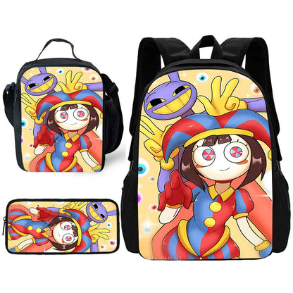 Cartoon A-AmazingS DigitalS Circus Child School Backpack Set