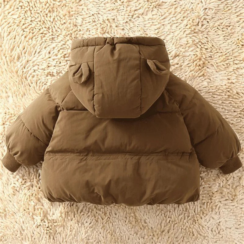 Boys Girls Thickened Down Coats Baby Winter Warm Hooded Jackets
