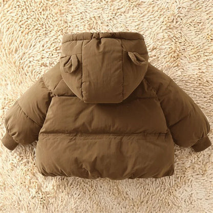 Boys Girls Thickened Down Coats Baby Winter Warm Hooded Jackets