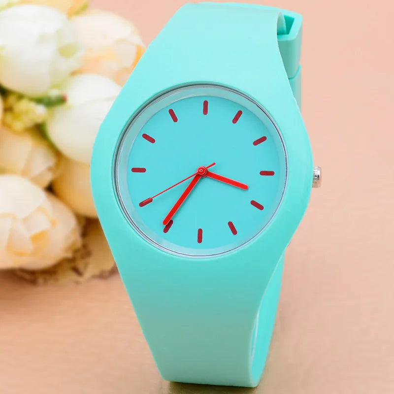 Silicone Strap Quartz Watch