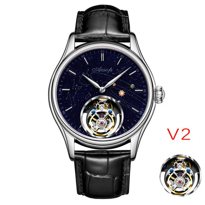 Flying Tourbillon Movement Skeleton Mechanical Luxury Watches