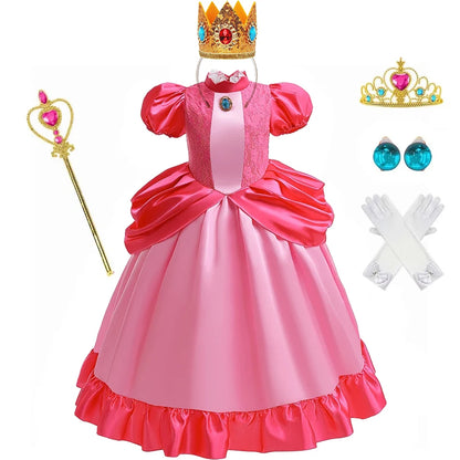 Peach Princess Daisy Cosplay Costume Rosalina Dress