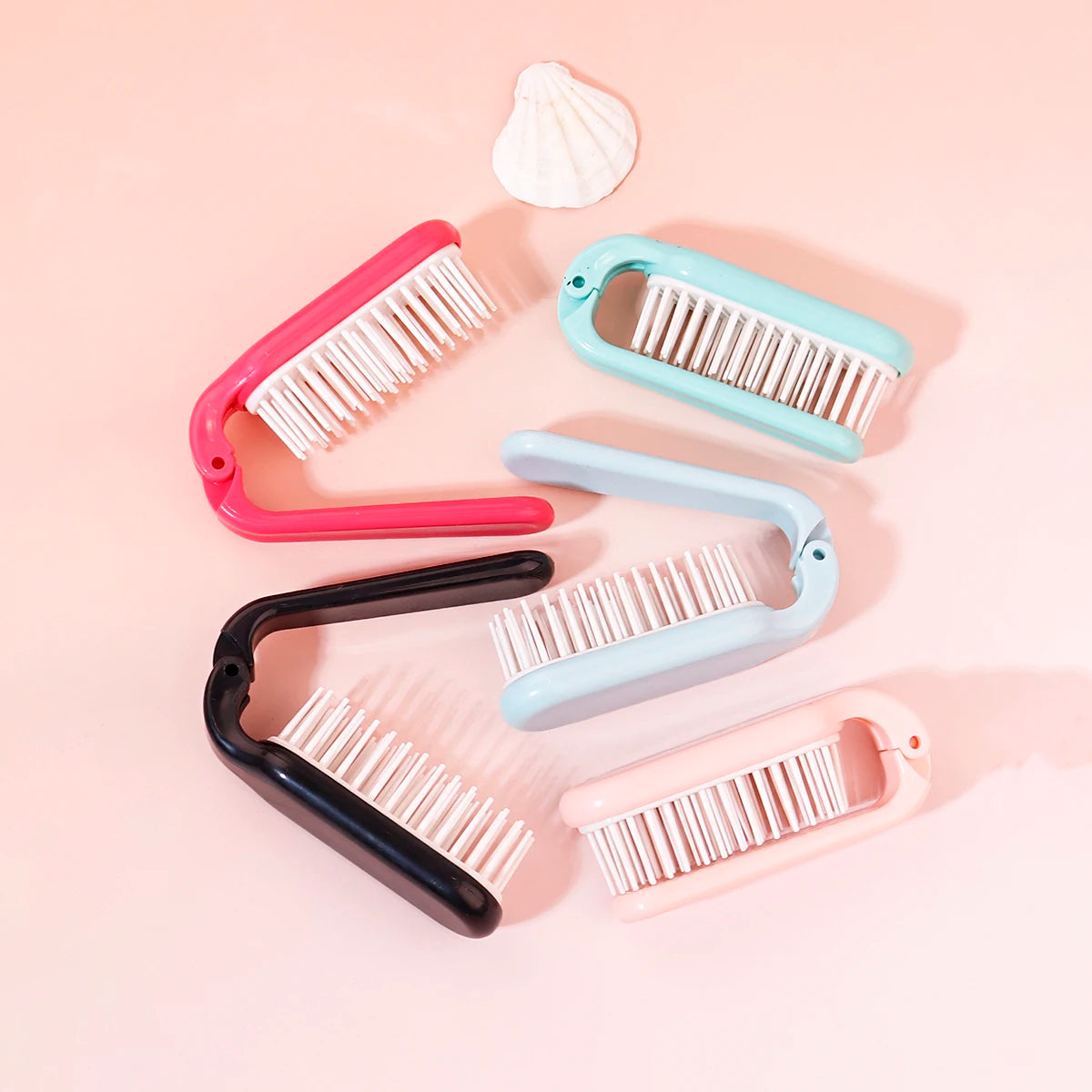 Foldable portable hair comb head hair wigs