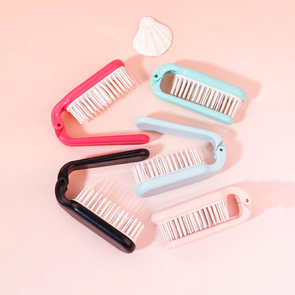 Foldable portable hair comb head hair wigs