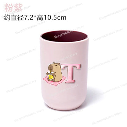 Kawaii Capybara Child Mouthwash Cups Creative Cartoon