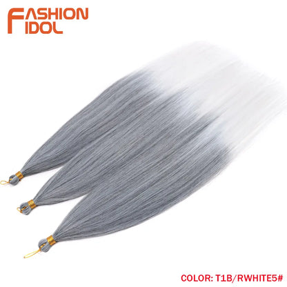 Ombre Silver Grey Crochet Hair Extensions