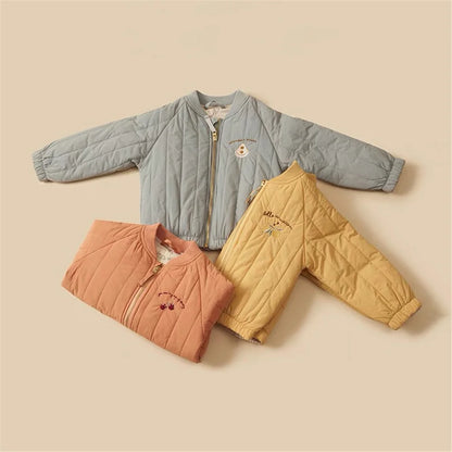 1-6Y Spring Thickened Cotton Baby Warm Coat Toddler Jacket