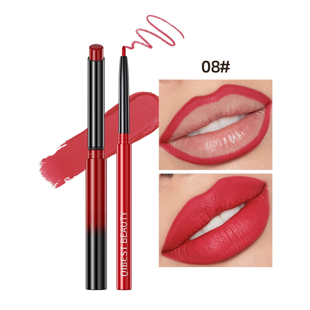2pcs Lipstick Lipliner Matte Nude Lip Liner Pencil Waterproof Set
