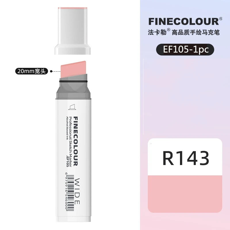 Finecolour 20mm Wide Markers Alcohol Line Sketching Art Markers Pen
