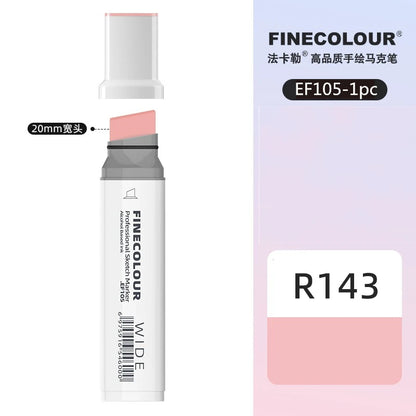 Finecolour 20mm Wide Markers Alcohol Line Sketching Art Markers Pen