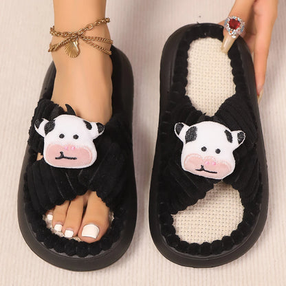 Home Open-Toe Cross Slippers