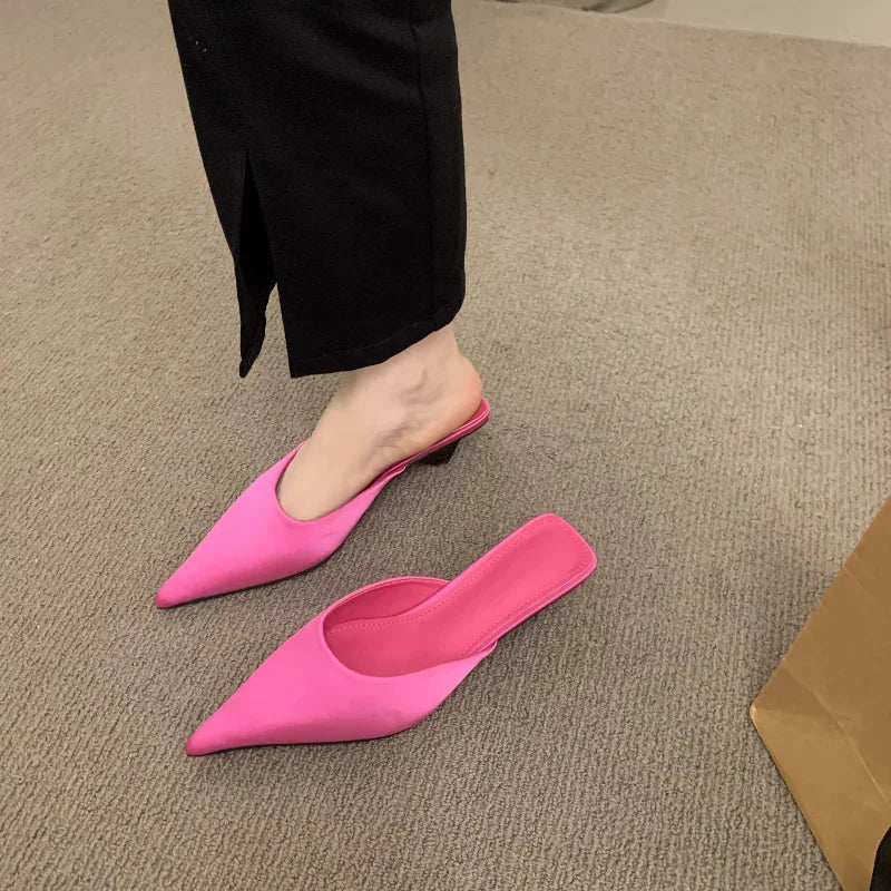 Luxury Elegant Low Heel Slipper