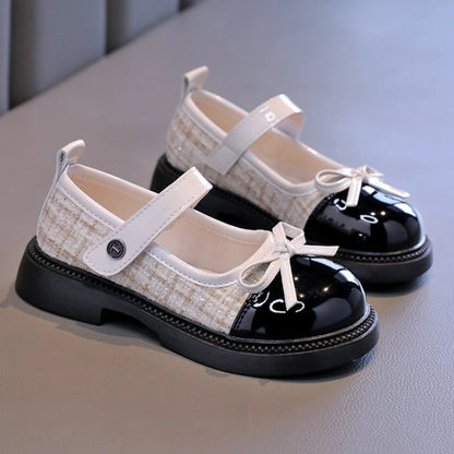 Leather Bowknot Mary Jane Shoes