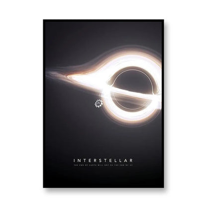 Interstellar Movie Poster Astronaut Outer Space Canvas Wall Art Print