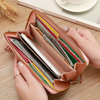 Long Luxury Love Heart Card Holder Wallet