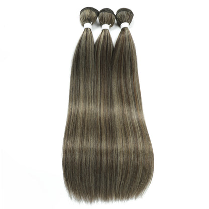 Bone Straight Hair Extensions Brown Color