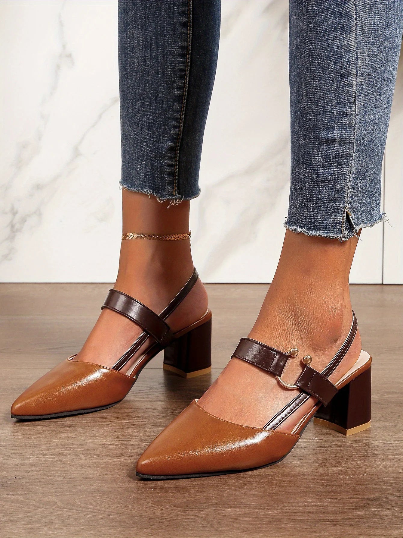 Toe Block High Heel Sandals