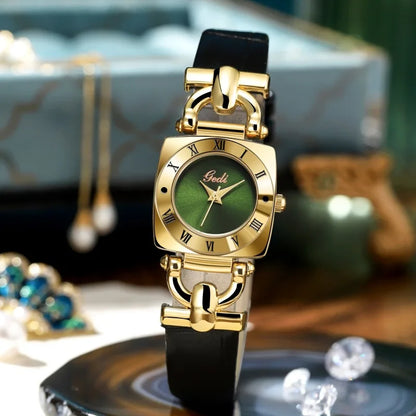 Niche Square Leather Straps Waterproof watches