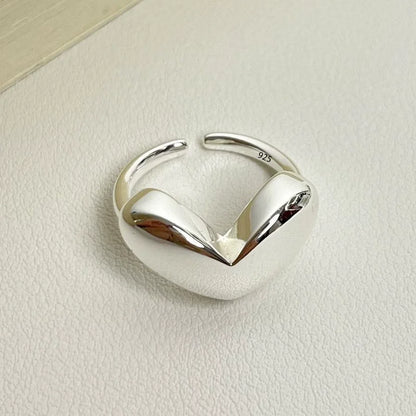 925 Sterling Silver Geometry Crystal Ring